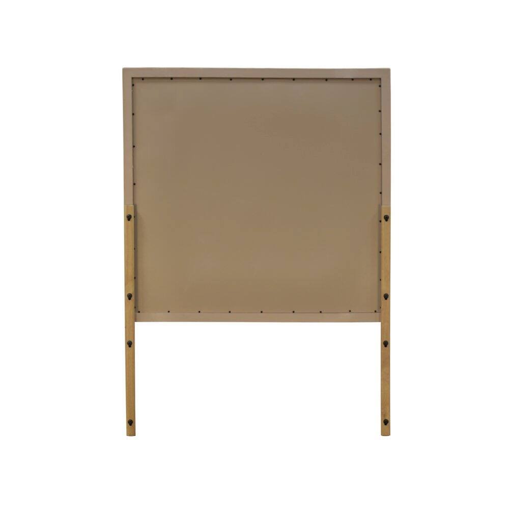 Angle. Starlight Canyon Home - Modern Farmhouse Bedroom Vanity Mirror Single Piece Stylish Design - Light Oak.
