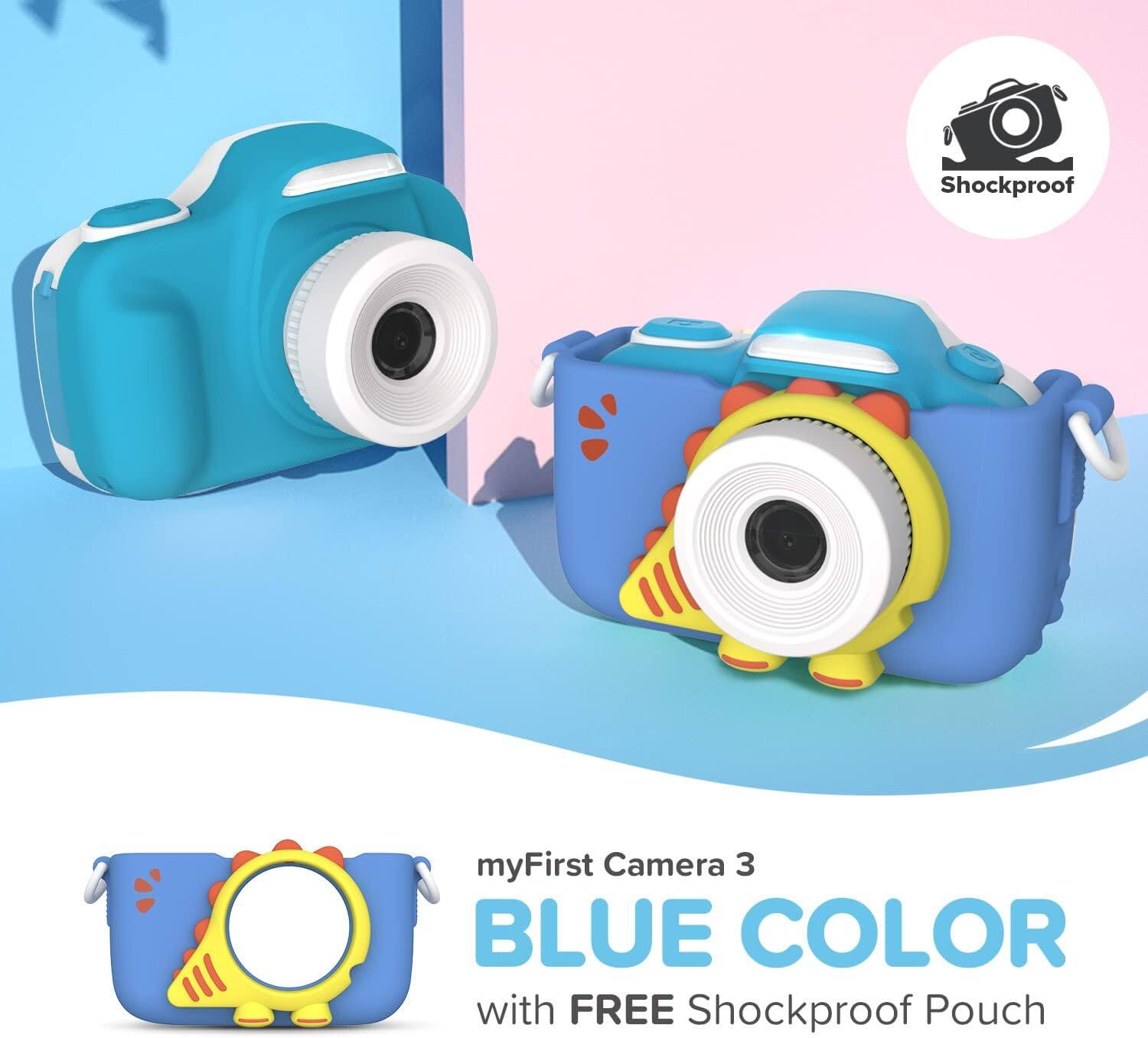 Shockproof myFirst Camera 3 BLUE COLOR with FREE Shockproof Pouch