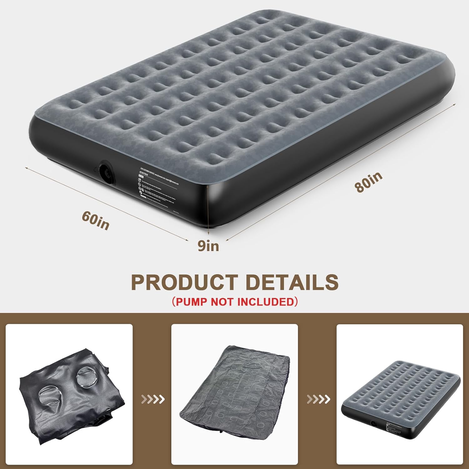 60in x 9in x 80in

PRODUCT DETAILS  
(PUMP NOT INCLUDED)