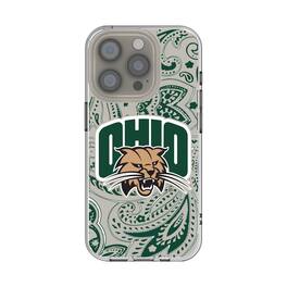 Keyscaper - NCAA - Ohio Bobcats iPhone Paisley Design Clear Case - 14 - Multicolor