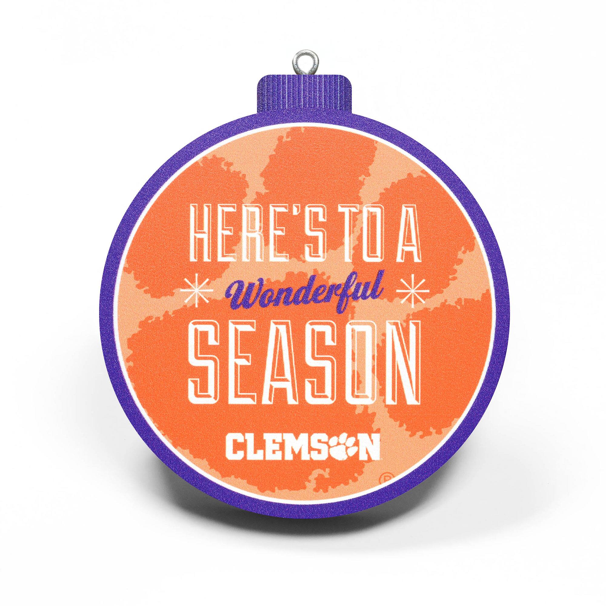 HERE'S TO A  
Wonderful  
SEASON  
CLEMS&N