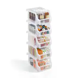 Sorbus - Extra Small Open Front Stackable Kitchen Storage Bin – Pantry & Cabinet Organizer - Clear