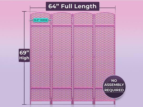 64" Full Length  
15.5" Wide  
69" High  
No Assembly Required