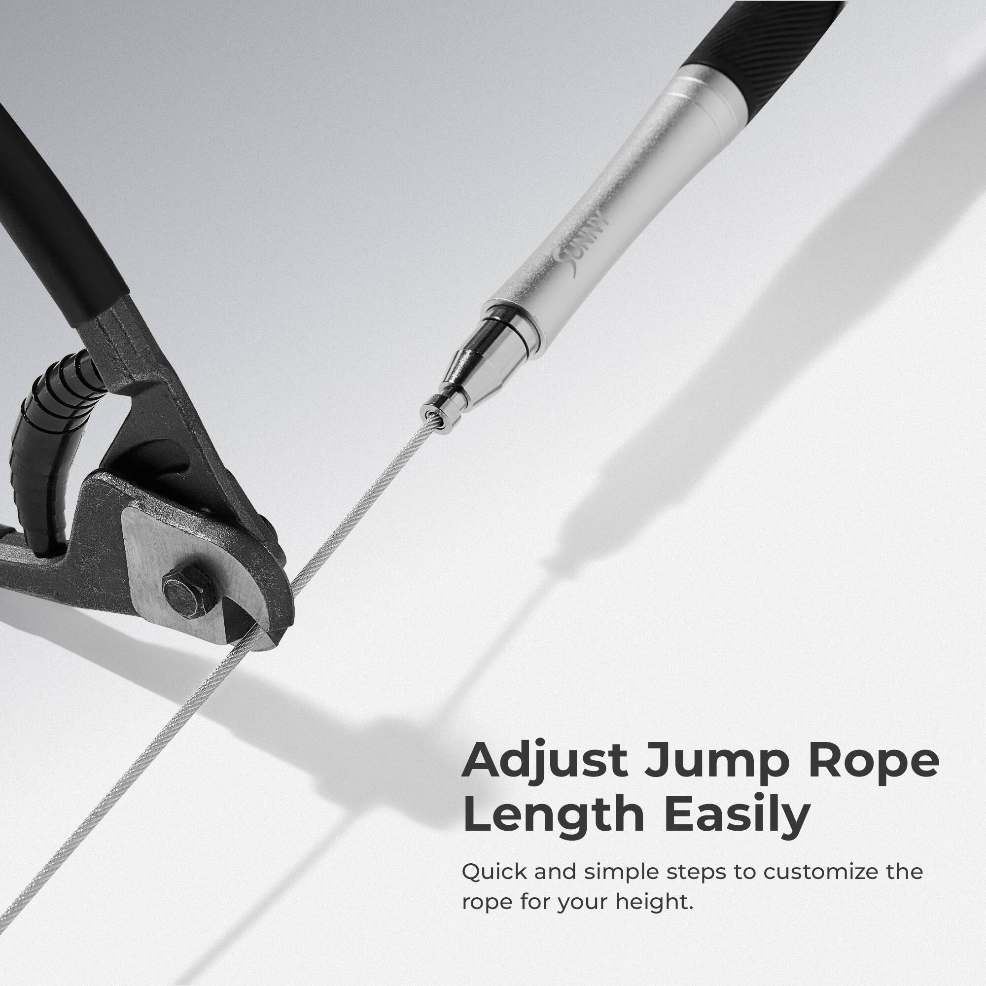 Adjust Jump Rope Length Easily

Quick and simple steps to customize the rope for your height.