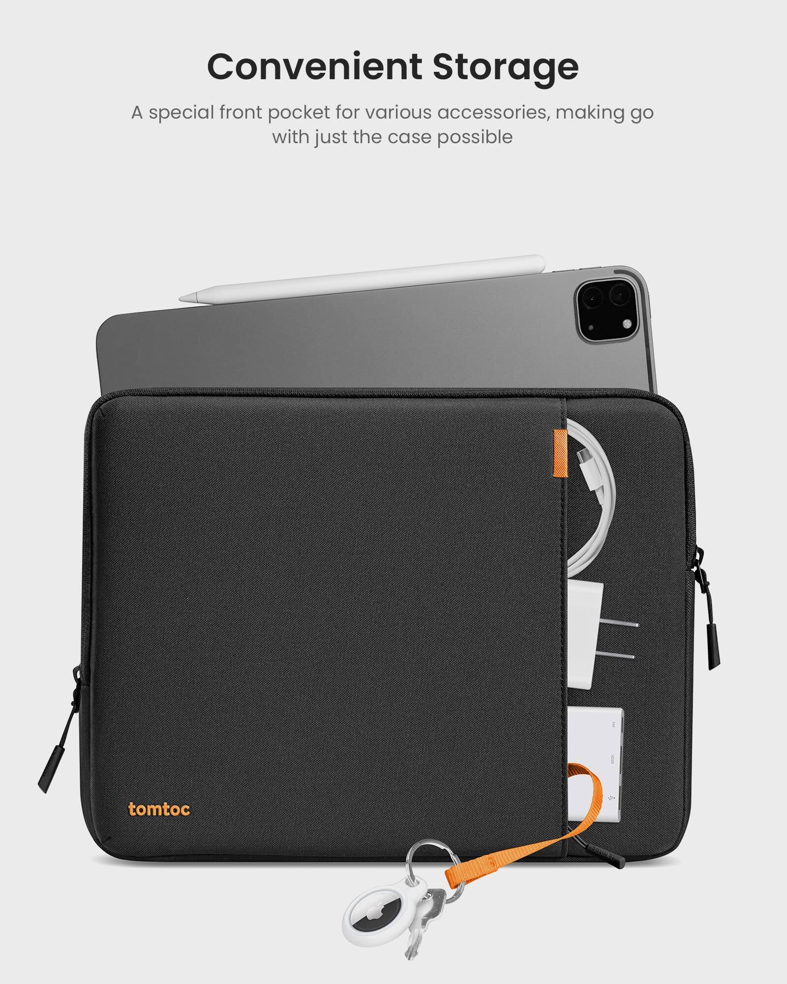 Convenient Storage  
A special front pocket for various accessories, making go with just the case possible