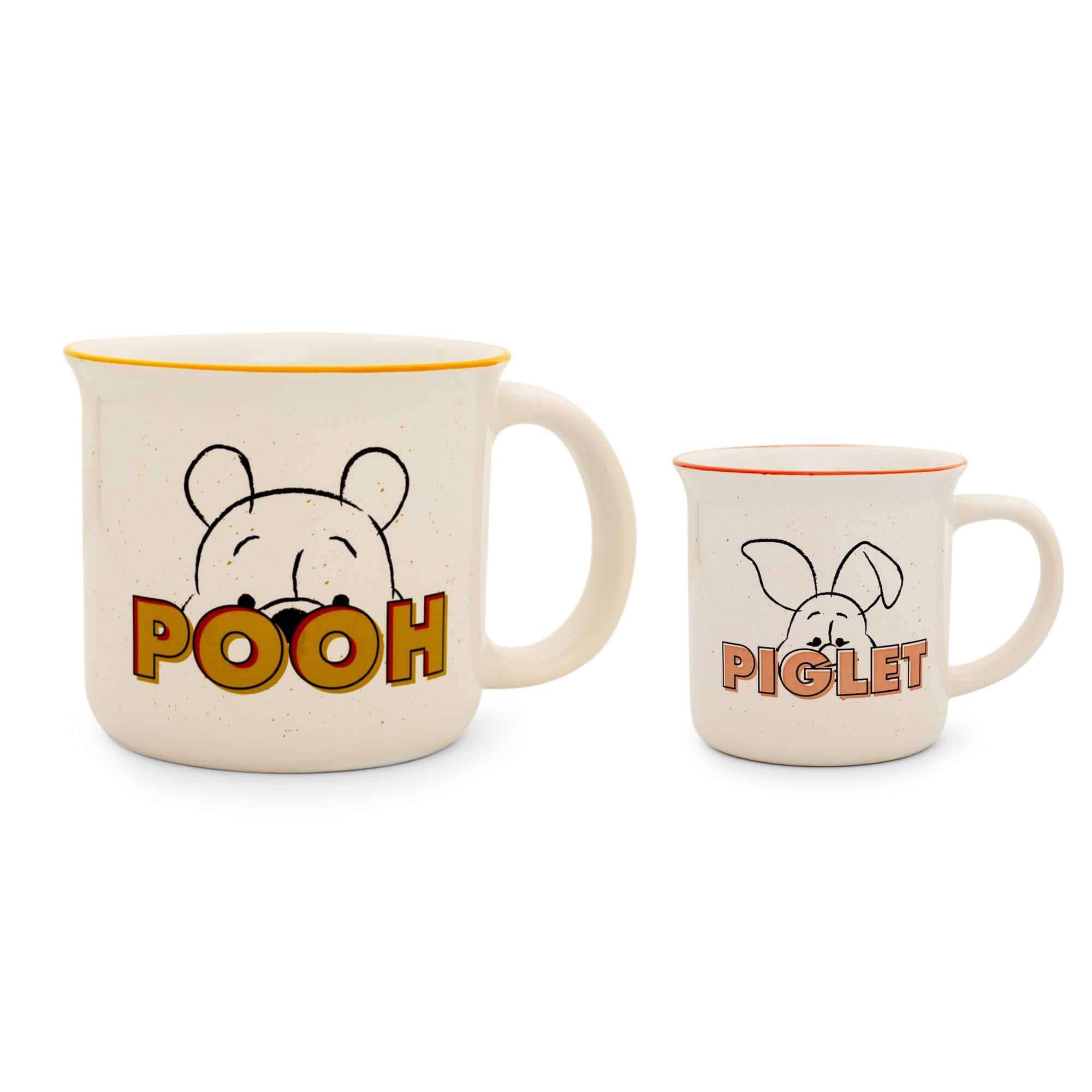 Disney - Winnie the Pooh and Piglet Ceramic Camper Mugs | Set of 2 - White price history on PriceWatchPro