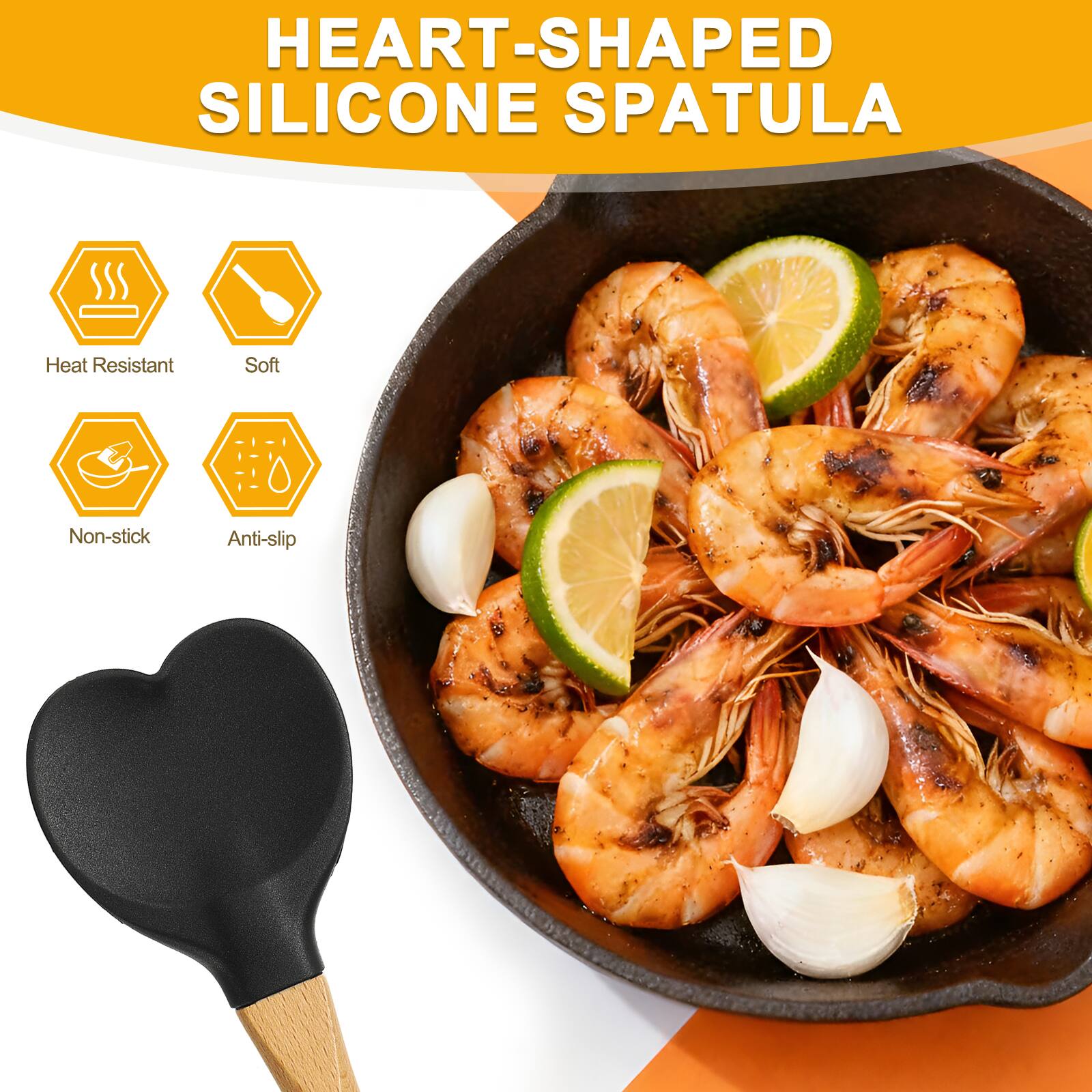 HEART-SHAPED SILICONE SPATULA

Heat Resistant
Soft
Non-stick
Anti-slip