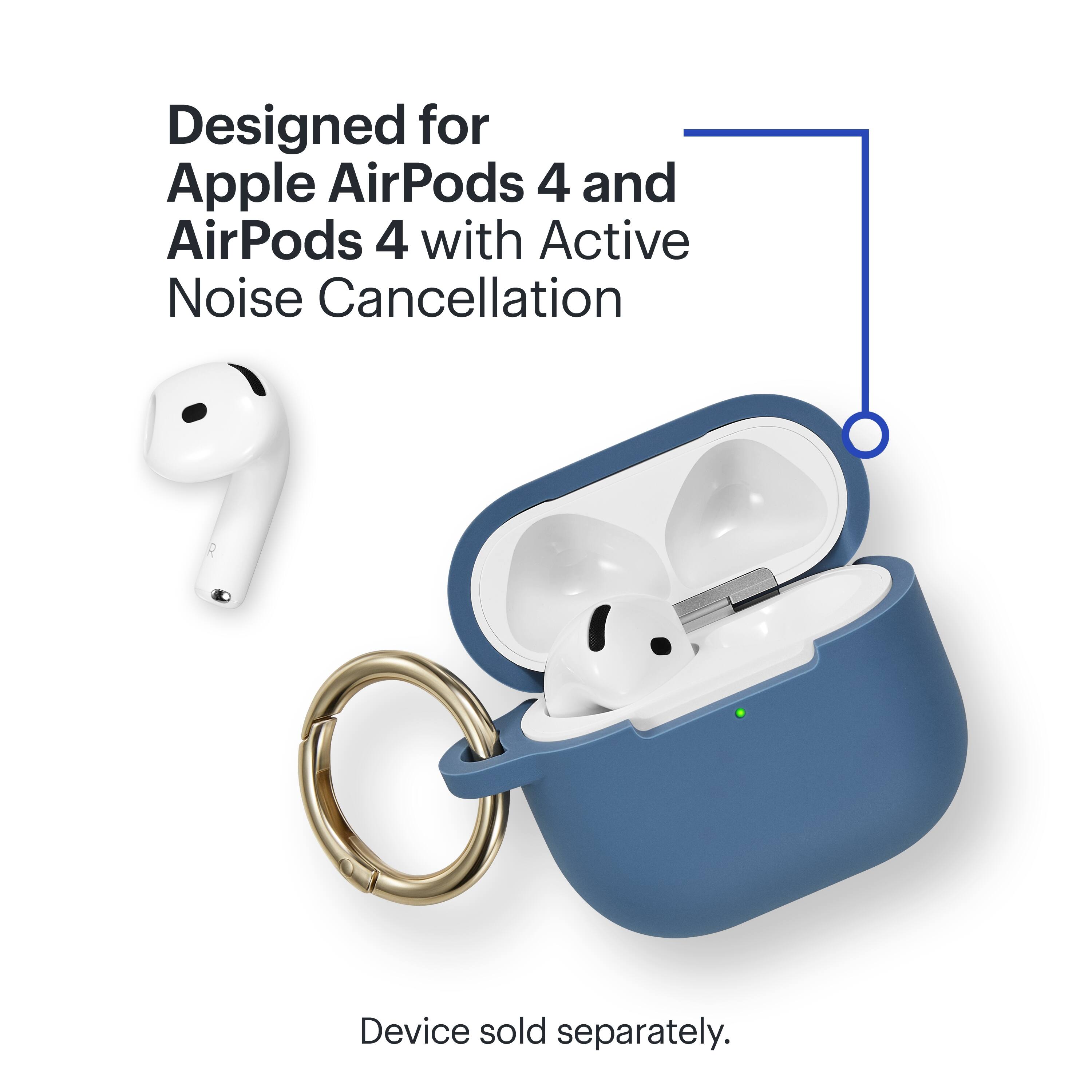 Designed for Apple AirPods 4 and AirPods 4 with Active Noise Cancellation. Device sold separately.