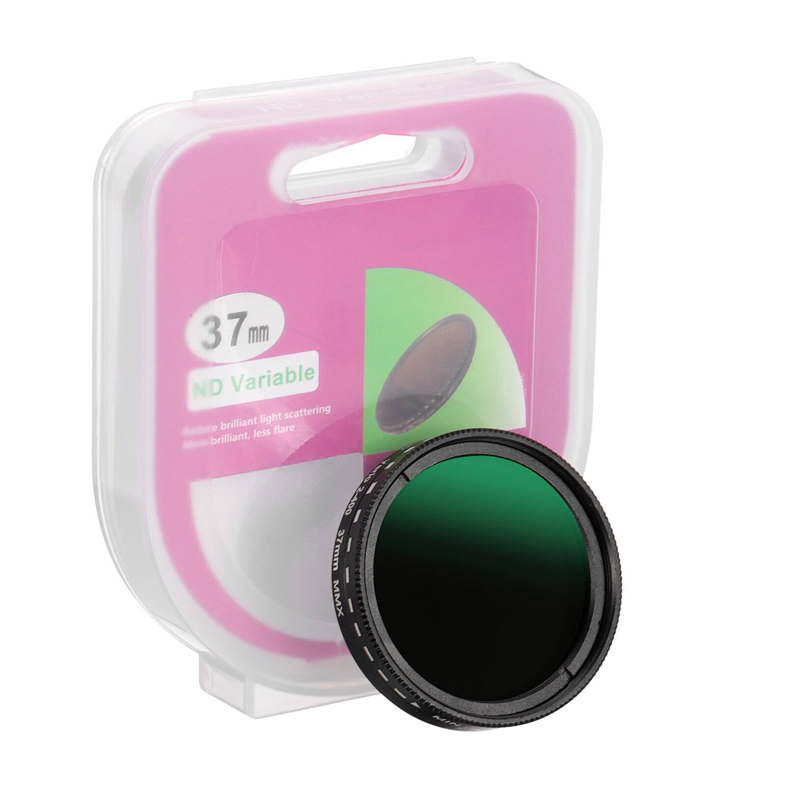 Unique Bargains - 37mm ND Filter, Variable ND2-ND400 Adjustable Neutral Density Slim Optical with Cap for Vlog