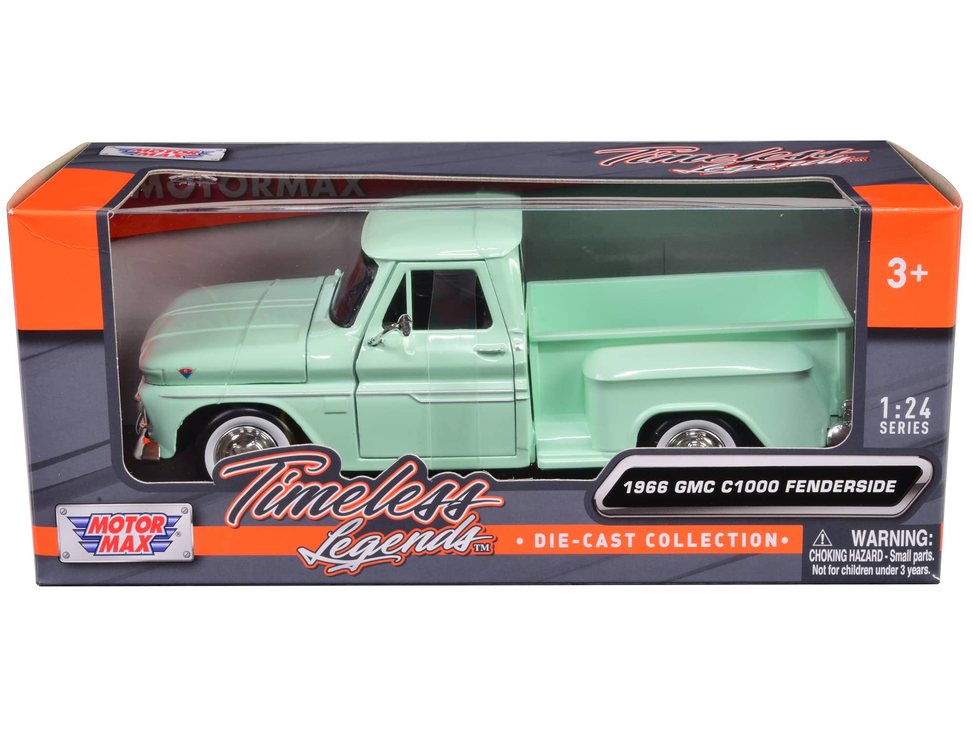 "1966 GMC C1000 Fenderside Pickup Truck Light Green ""Timeless Legends"" Series 1/24 Diecast Model Car by Motormax" price history on PriceWatchPro