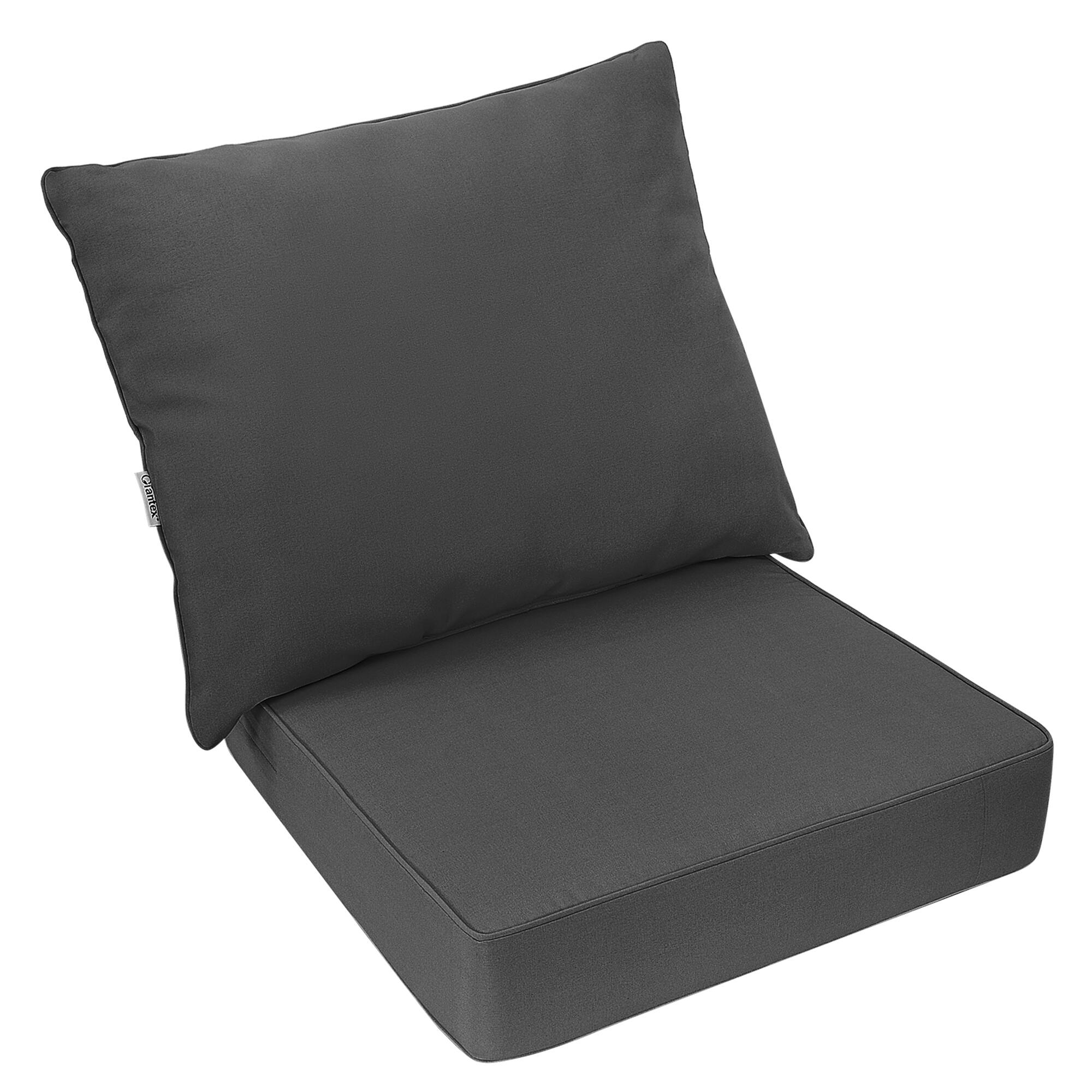Alt View 9. Gymax - Gymax 2PCS Deep Seat Chair Cushion Pads Set Indoor Outdoor W/ Rope Belts Grey - Grey.