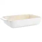Front. Crockpot - Crockpot Artisan 4 Quart Rectangular Stoneware Bake Pan in Cream - Cream.
