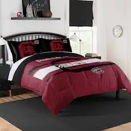 Sweet Home Collection - NCAA South Carolina Gamecocks Comforter & Sham Set- Full/Queen - Multicolored