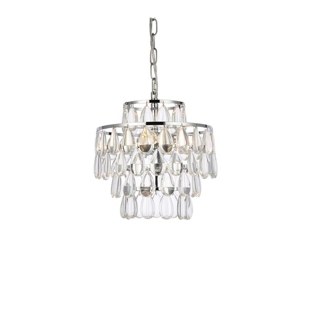 Alt View 4. Elegant Lighting - Mila 12 inch pendant in chrome - Chrome.