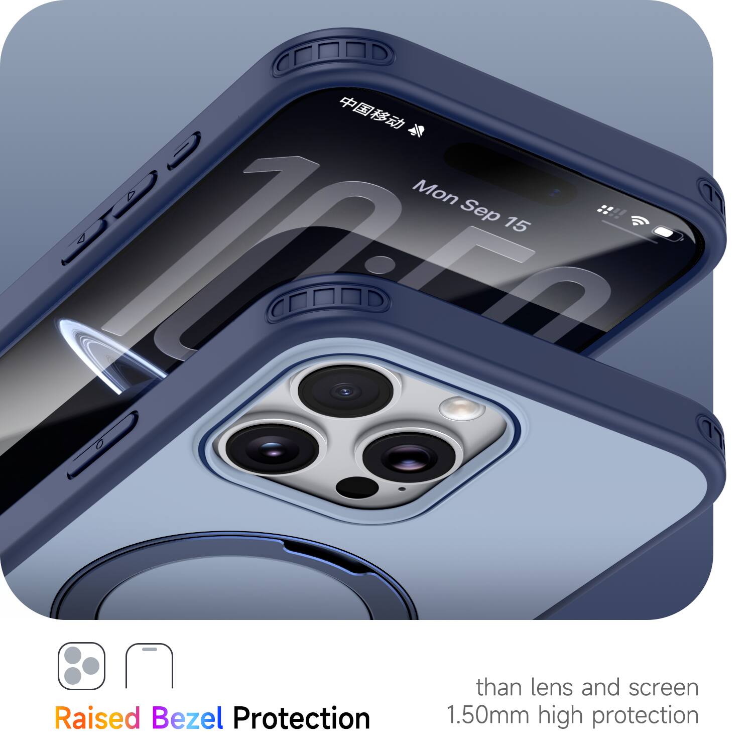 Mon 17 Sep 15  
Raised Bezel Protection  
than lens and screen 1.50mm high protection