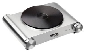 Nesco - 1500W Single Electric Ceramic Burner - Silver - Front_Zoom