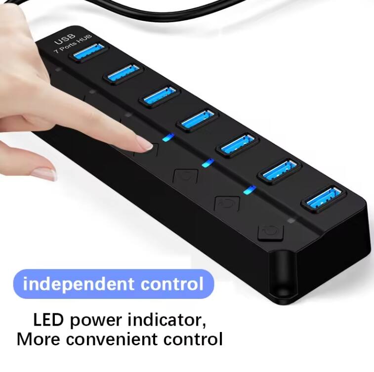 USB HUB  
7 Ports  
Independent control  
LED power indicator,  
More convenient control