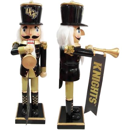 Front. Santa's Workshop - UCF Knights 14" Bugler Nutcracker - Black.