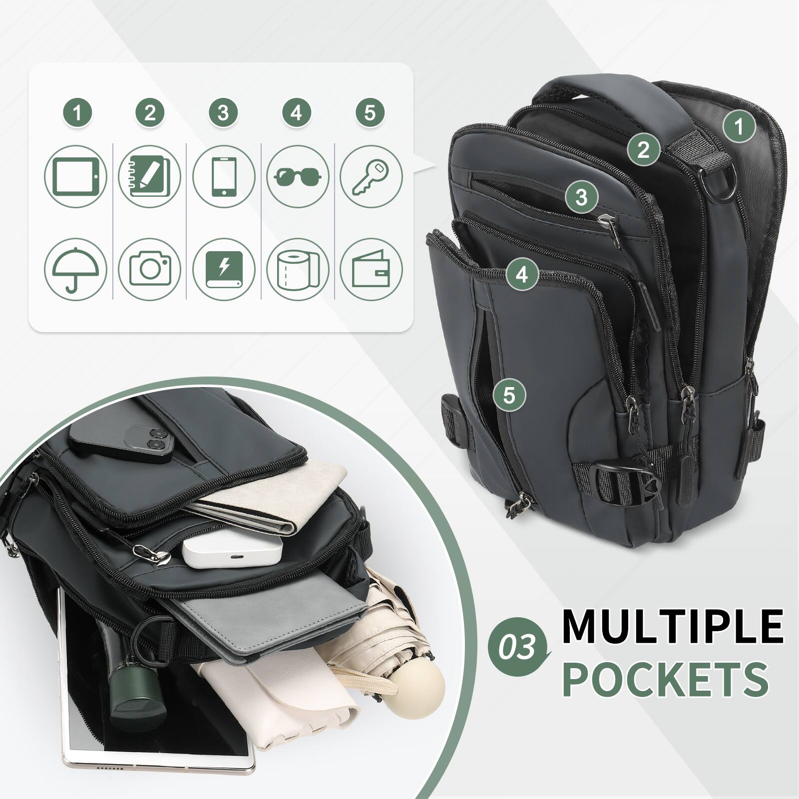 1 2 3 4 5  
MULTIPLE POCKETS