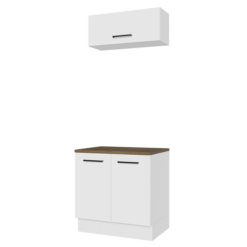Alt View 4. Madesa - Madesa Garage and Utility Room Storage Cabinet Set with 31"L Base Cabinet and Wall Cabinet - White - White.