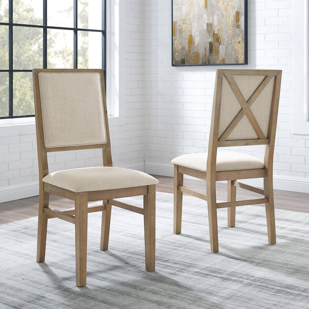 Alt View 1. Crosley Furniture - Joanna 2-Piece Upholstered Back Dining Chair Set - Brown.