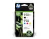 HP - 910XL/910 Multipack Ink Cartridges, 4/Pack (3JB41AN#140) - Black|Cyan|Magenta|Yellow