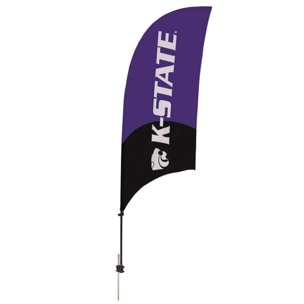 Victory Corps - Kansas State Wildcats 7.5' Two-Tone Razor Feather Stake Flag - Multicolor