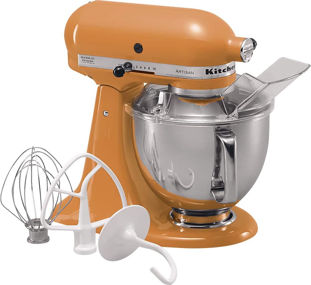 Alt View 11. KitchenAid - KSM150PSTG Artisan Series Tilt-Head Stand Mixer - Tangerine.
