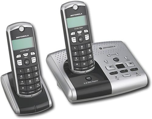 Angle Standard. Motorola - 5.8GHz Expandable Cordless Phone with Digital Answering System.