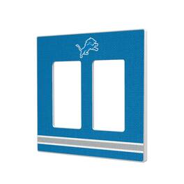 Keyscaper - Detroit Lions Stripe Double Rocker Light Switch Plate - Multicolor