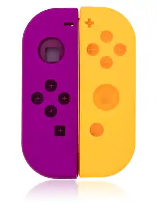 Front. MobileSentrix - Housing Shell Compatible For Nintendo Switch Joy Con Controller - Dark Red & Coral - Dark Red/Coral.
