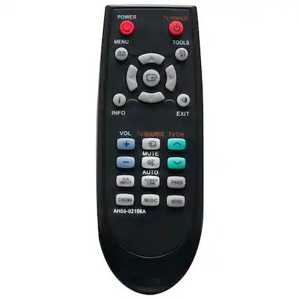 POWER TV POWER
MENU TOOLS
INFO EXIT
VOL TV SOURCE TV CH
MUTE AUTO
CINEMA MUSIC NEWS
O/A INPUT POWER LINK
AH59-02196A