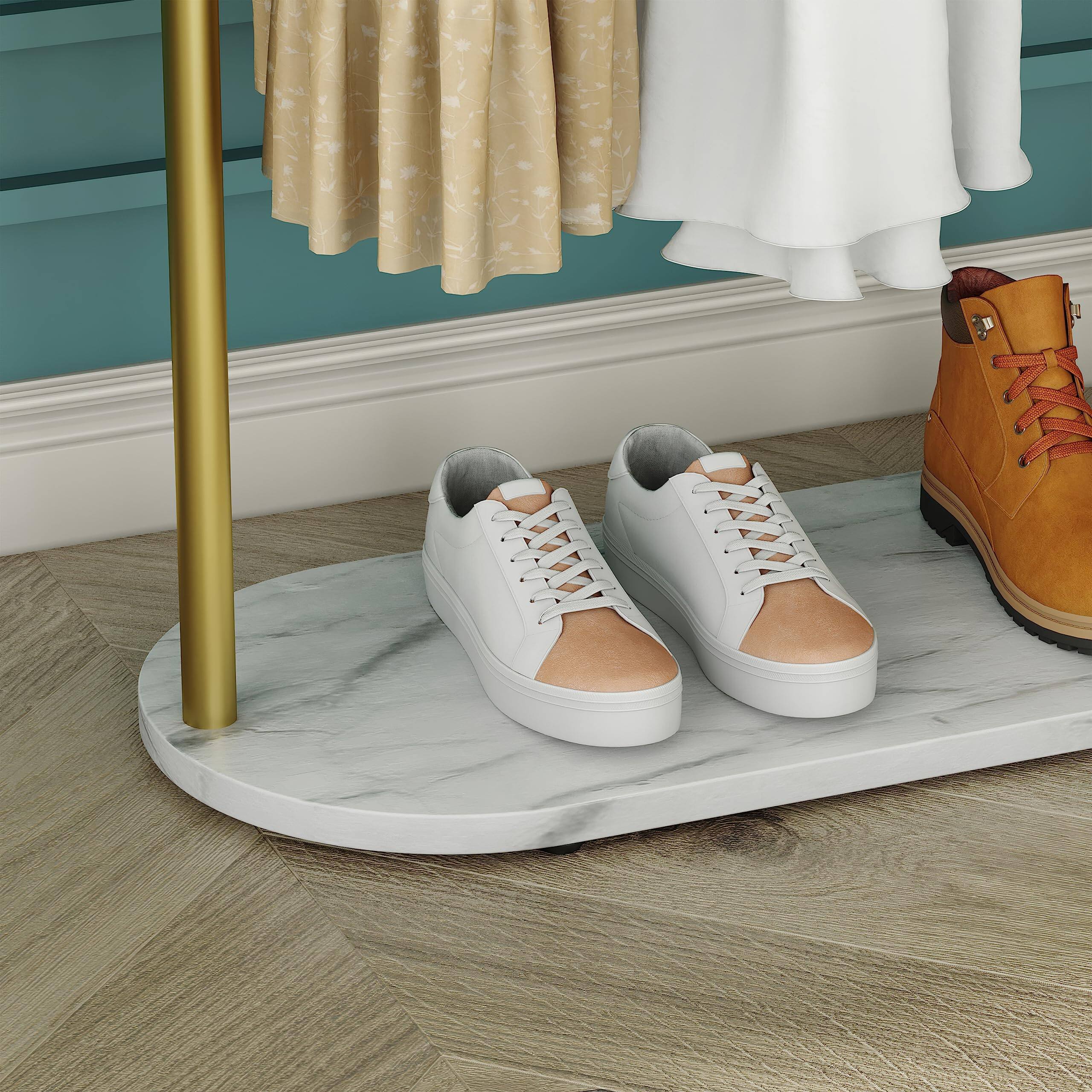 Alt View 4. HM 1810 - Coat Rack Modern Garment With Marble Base Heavy-duty Clothing Racks Freestanding Can Hang Clothes Hat Scarf... - 31.5".