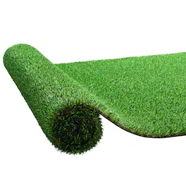 VEVOR - Artificial Grass, 15 x 7 ft Fake Grass Turf Rug, 1.38 in Pile Height Realistic Synthetic Lawn Carpet Roll Mat - Green