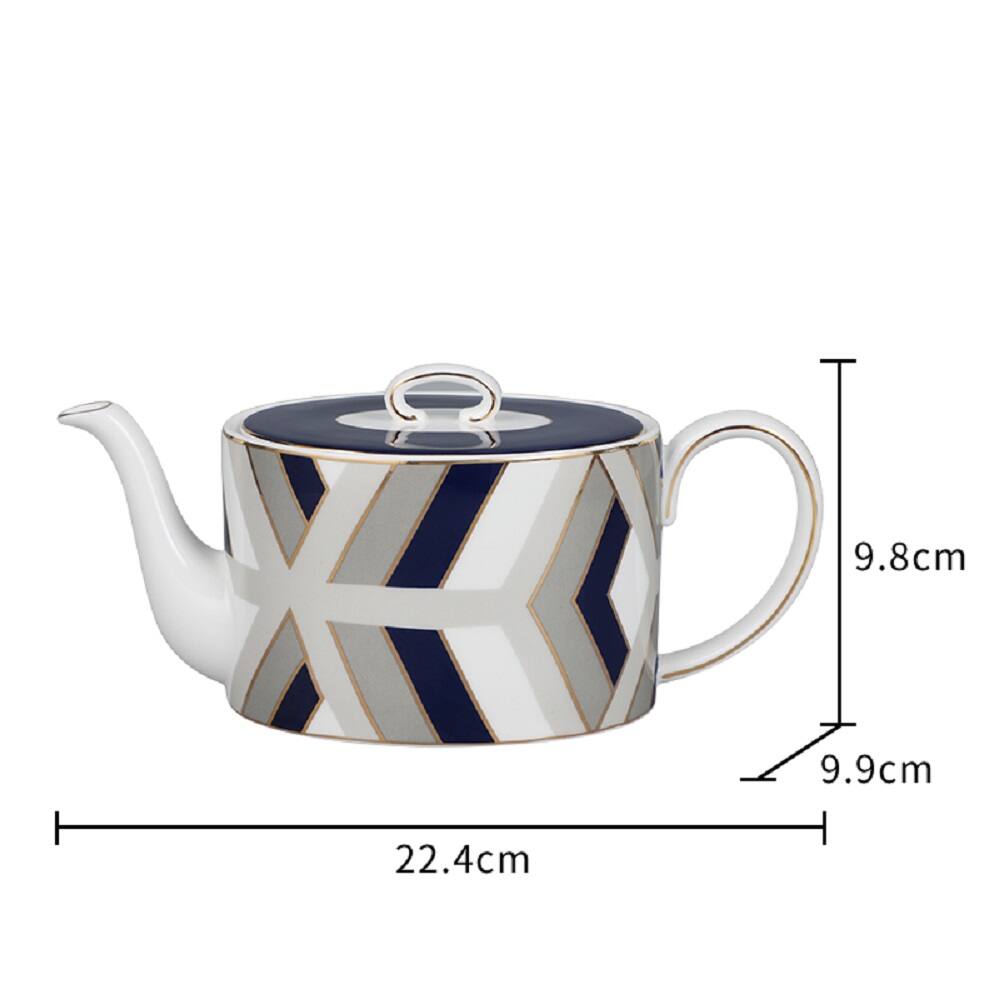 The height of the teapot is 9.8cm, the width is 9.9cm, and the length is 22.4cm.