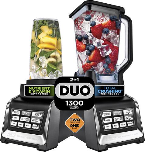 Ninja - Nutri Ninja 72-Oz. Blender Duo with Auto IQ - Black/Silver - Angle