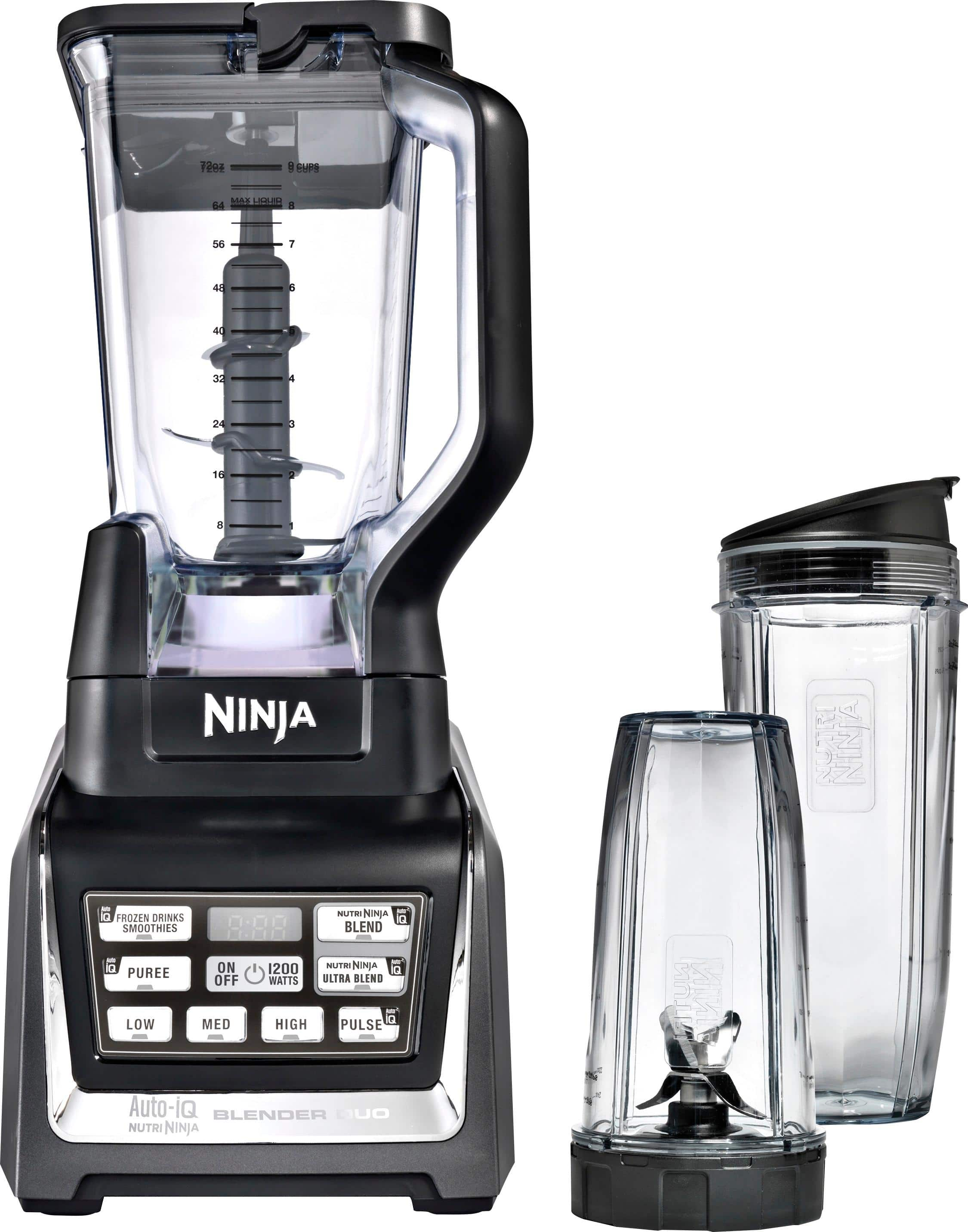 Nutri Ninja 72-Oz. Blender Duo with Auto IQ Black/Silver BL641 - Best Buy