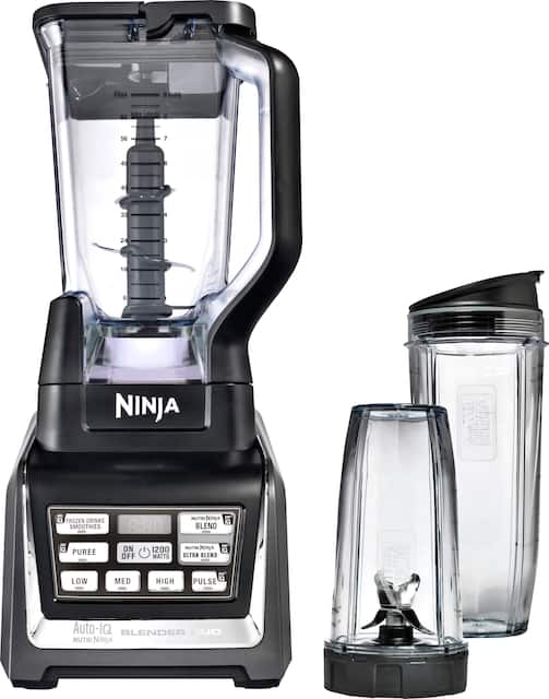 Nutri Ninja 72 Oz Blender Duo With Auto Iq Black Silver Bl641 Best Buy