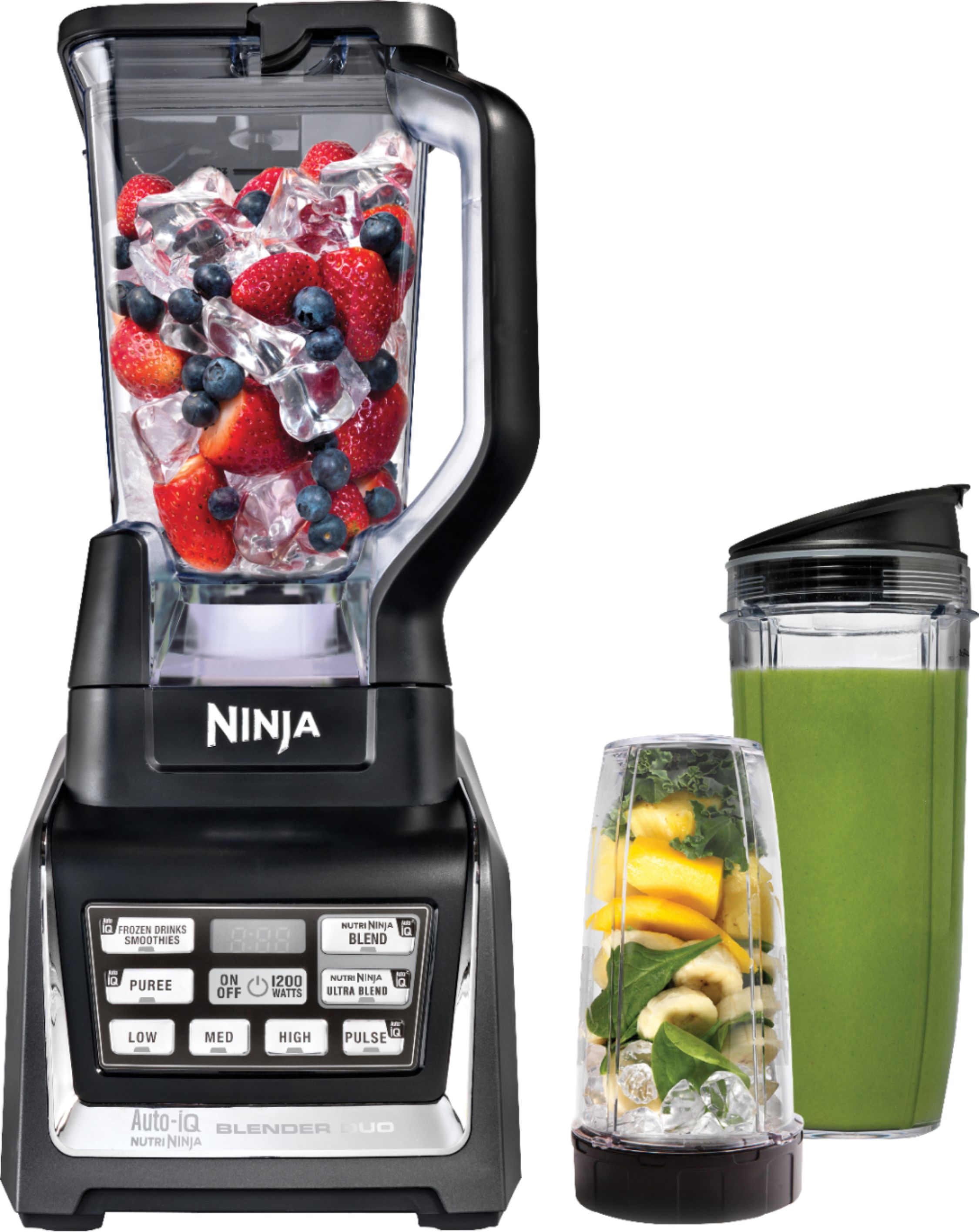 Nutri Ninja BL642 Personal & Countertop Blender 1200w Auto-iQ Pitcher w/ 3 Cups 
