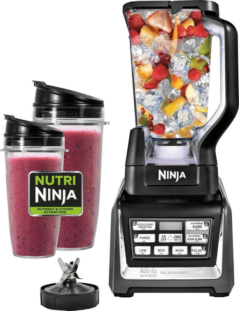 Zoom in on Alt View Zoom 15. Nutri Ninja 72-Oz. Blender Duo with Auto IQ - Black/Silver.