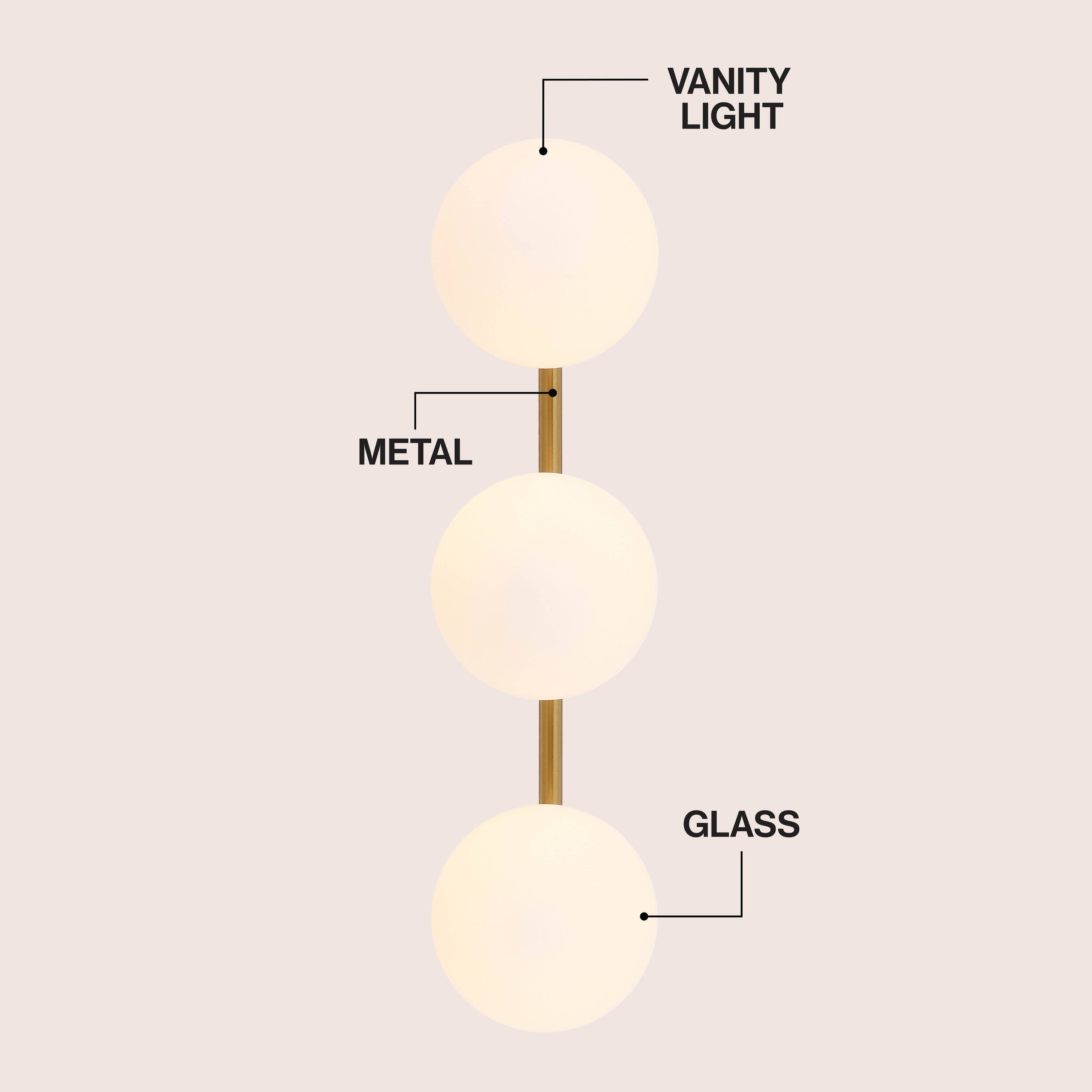 VANITY LIGHT  
METAL  
GLASS