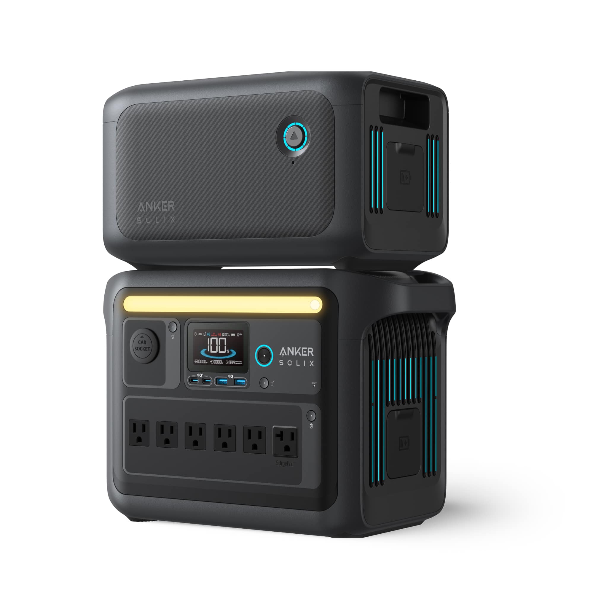 Anker - SOLIX C1000X Portable Power Station w/ 1 Expansion Battery for Home emergency /Outdoor/RV (2112 Wh Capacity)
