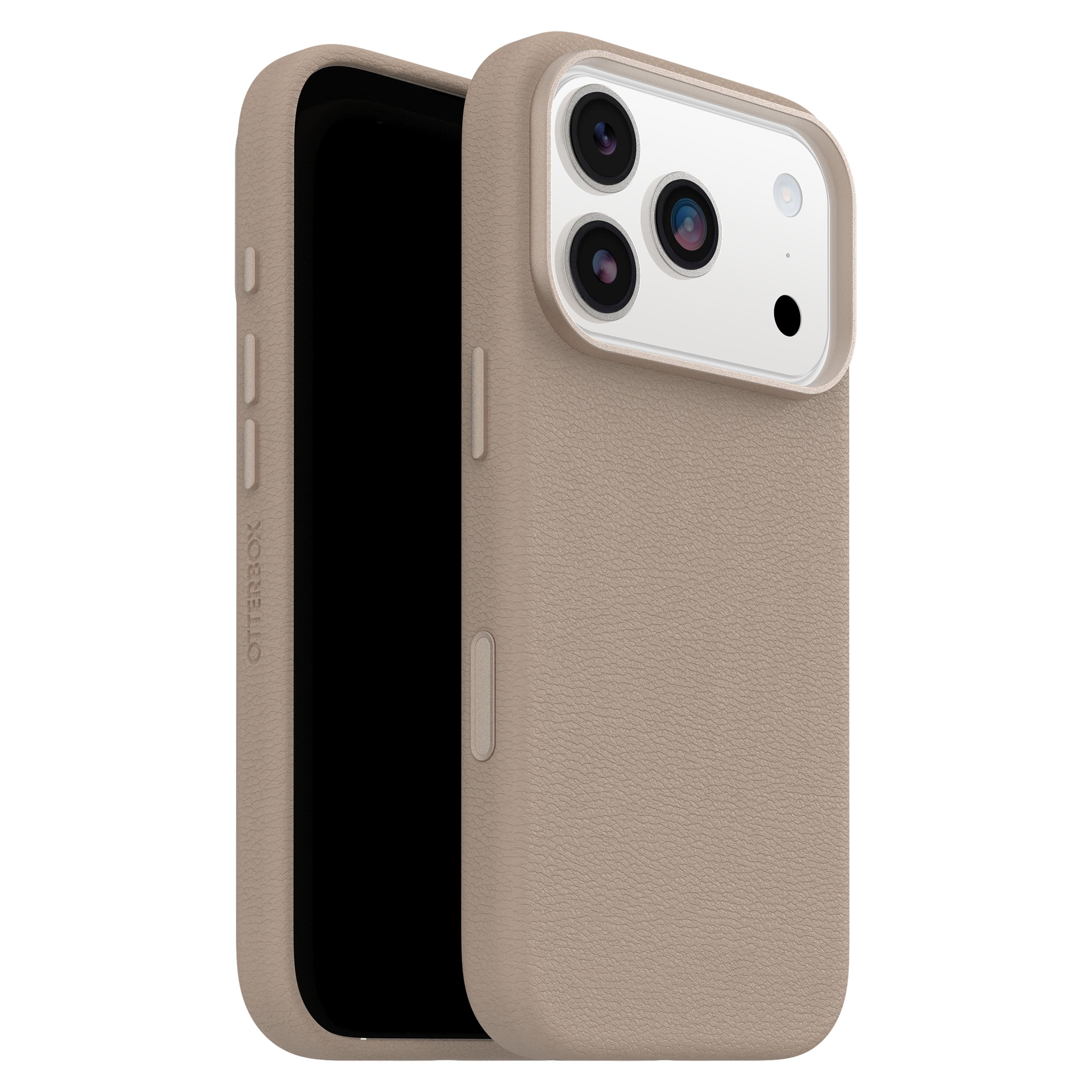 OtterBox - Symmetry Cactus Leather Series Soft Shell for Apple iPhone 17 Pro - Brown - Front_Zoom