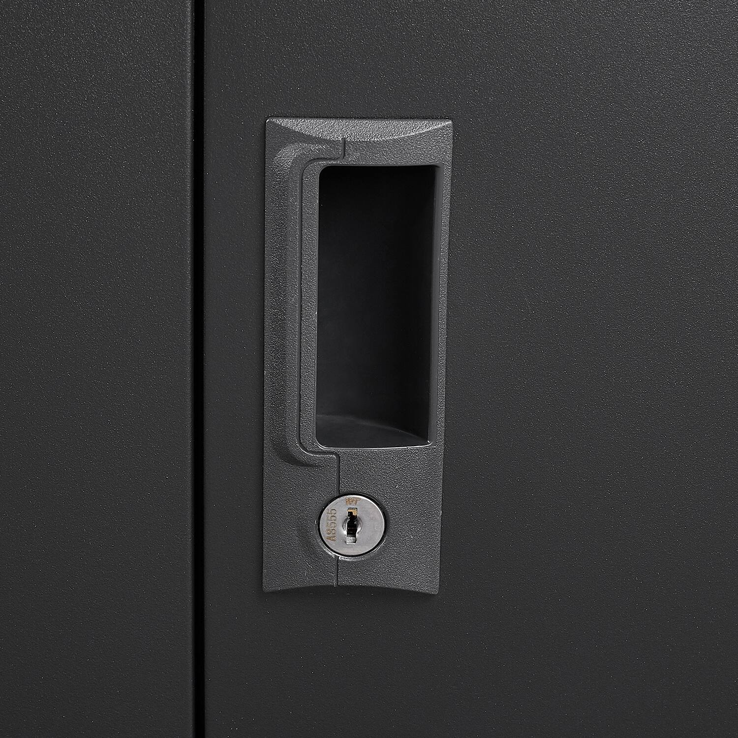 Alt View 6. Spaco - Locking Steel Storage Folding Cabinet, Adjustable Shelf, for Home Office - White.