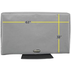 Solaire - Outdoor TV Cover for Most Flat-Screen TVs Up to 70" - Neutral Gray - Front_Zoom