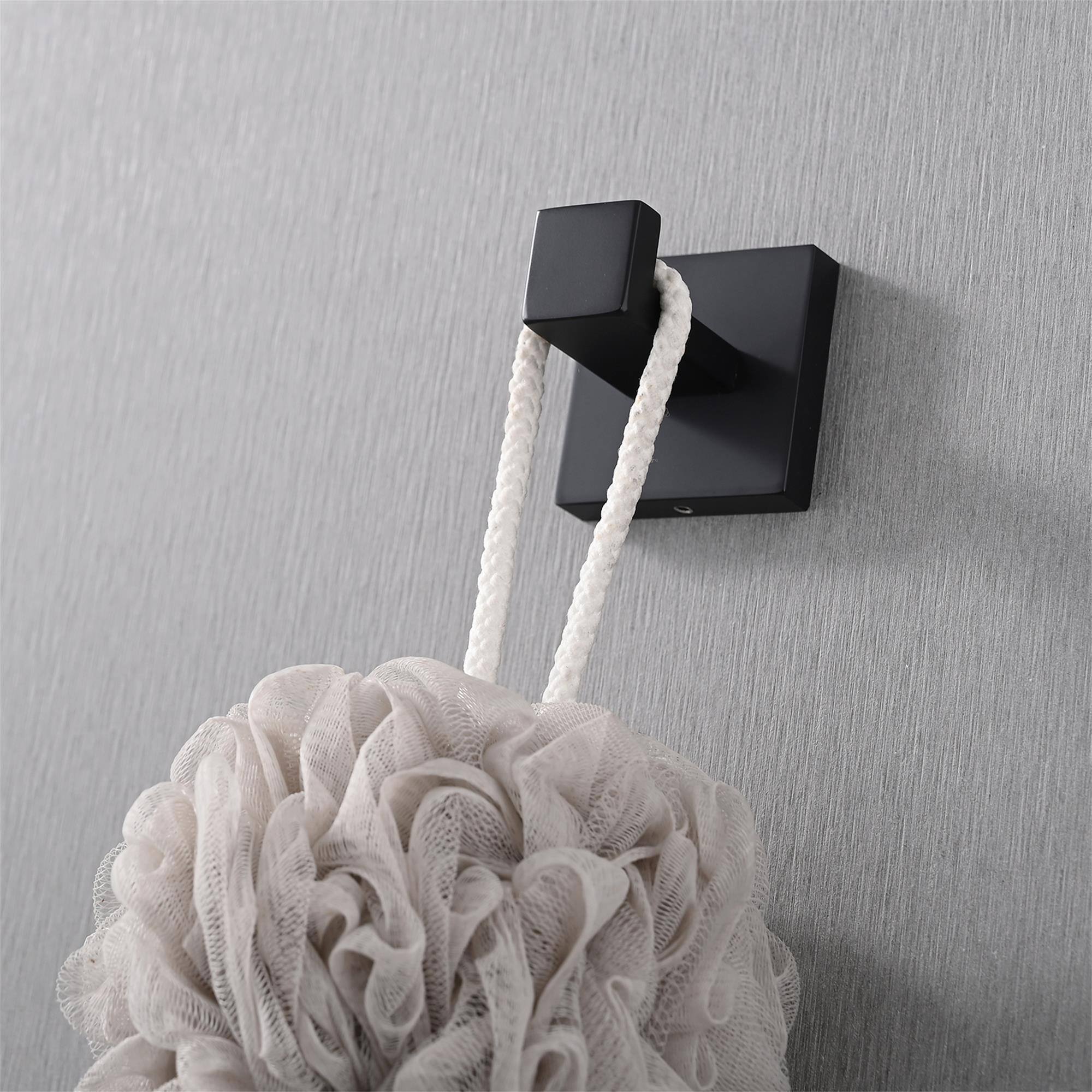 Alt View 2. Boyel Living - 5-Piece SUS304 Bathroom Set: Towel Bar + Ring + Hooks + TP Holder Brushed Finish - Black.