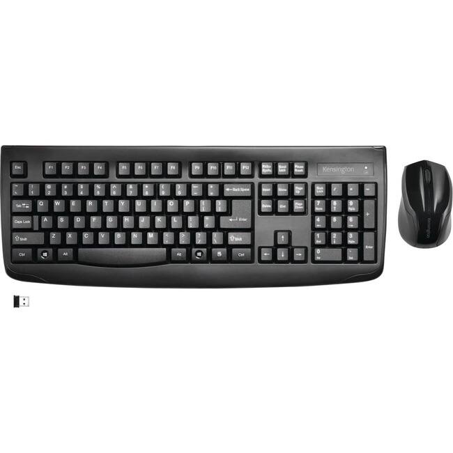 Kensington - Keyboard for Life Wireless Desktop Set - USB Wireless RF 2.40 GHz Keyboard - Black - USB Wireless RF Mouse - Unknown