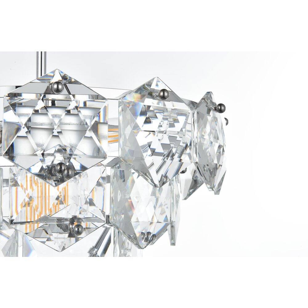 Alt View 1. Elegant Lighting - Adaline 16 Inch Chandelier In Chrome - Chrome And Clear.