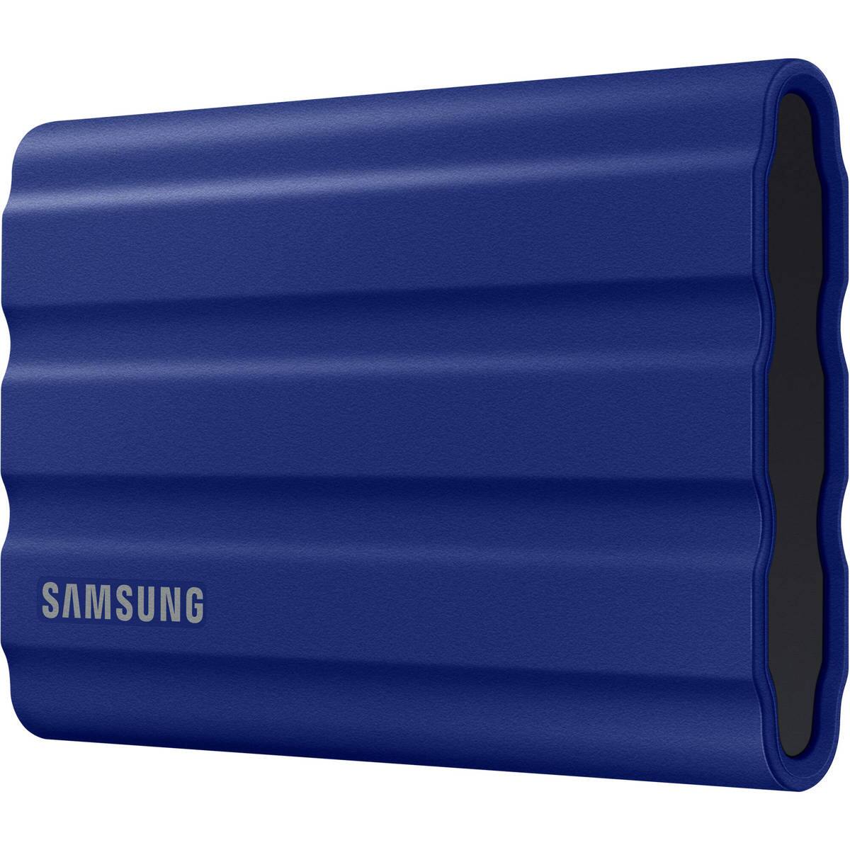 Alt View 7. Samsung - Samsung T7 Shield 2TB USB 3.2 Gen 2 Type-C Portable External SSD, Blue, with Drive Case.