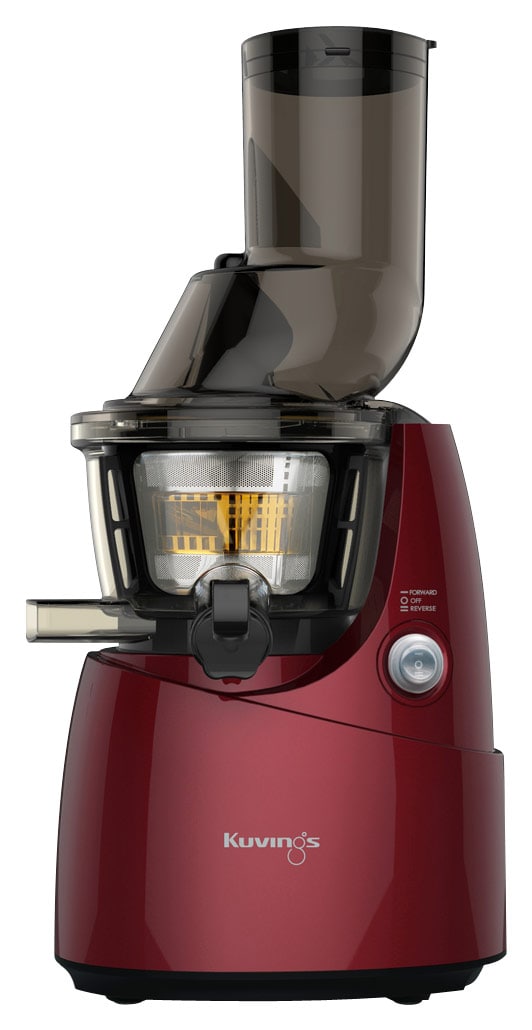 Angle. Kuvings - Wide-Mouth Slow Juicer - Pearl Red.